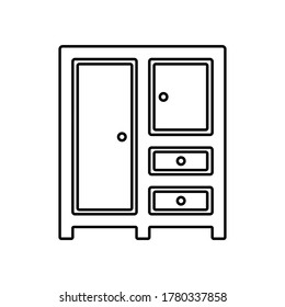 Cupboard Illustration Vector Simple Design Stock Vector (Royalty Free ...