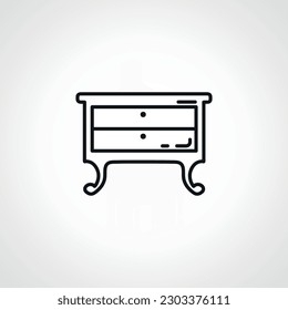 cupboard line icon. cupboard web linear icon.