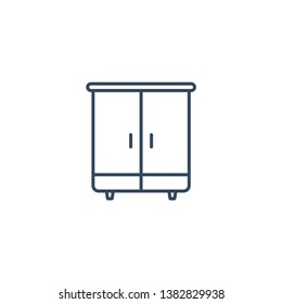 Cupboard line icon for web and mobile