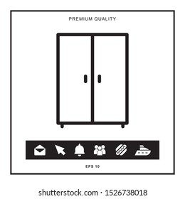 Cupboard line icon for web and mobile