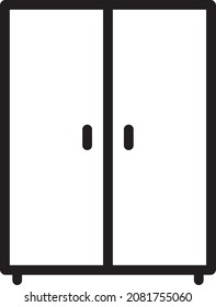 Cupboard outline icon for web and mobile