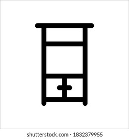 Cupboard outlined vector icon n