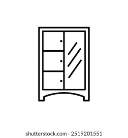 Cupboard, storage, locker, place, vector