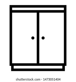 cupboard thin line vector icon