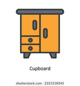 Vector de portapapeles   Rellenar ilustración de diseño de iconos de esquema. Símbolo de cocina y hogar sobre fondo blanco archivo EPS 10