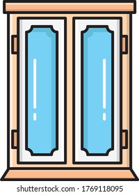 cupboard vector flat color icon 