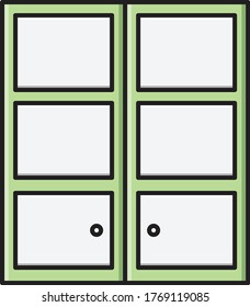 cupboard vector flat color icon 