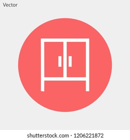 cupboard vector icon 10 eps