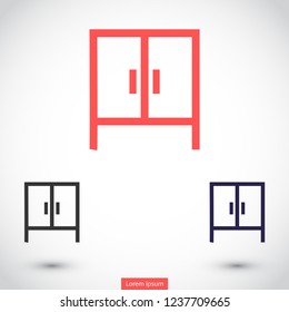 cupboard vector icon 10 eps
