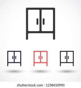 cupboard vector icon 10 eps