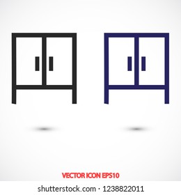 cupboard vector icon 10 eps