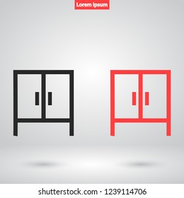 cupboard vector icon 10 eps