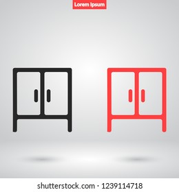 cupboard vector icon 10 eps