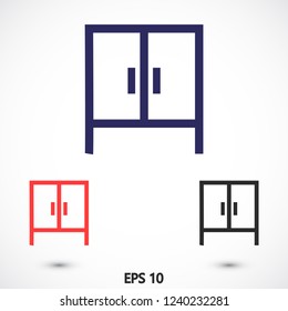 cupboard vector icon 10 eps