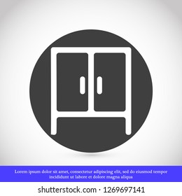 cupboard vector icon 10 eps