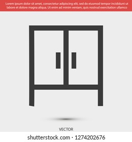 cupboard vector icon 10 eps