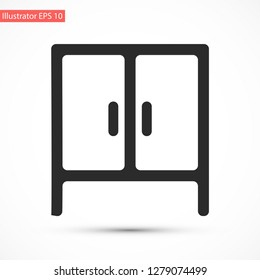 cupboard vector icon 10 eps