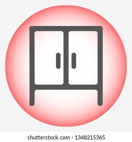 cupboard vector icon 10 eps