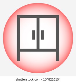 cupboard vector icon 10 eps