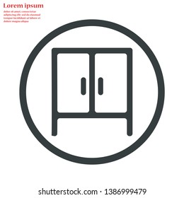 cupboard vector icon 10 eps , Lorem ipsum Flat design