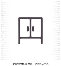 cupboard vector icon 10 eps , Lorem ipsum Flat design