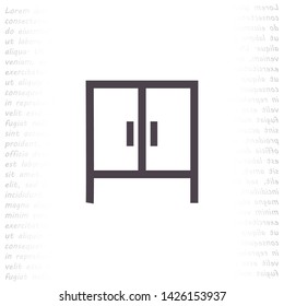 cupboard vector icon 10 eps , Lorem ipsum Flat design