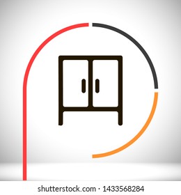 cupboard vector icon 10 eps , Lorem ipsum Flat design