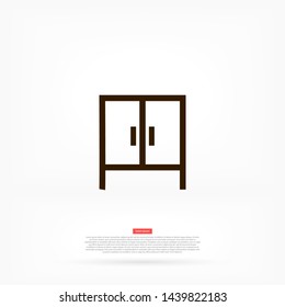 cupboard vector icon 10 eps , Lorem ipsum Flat design