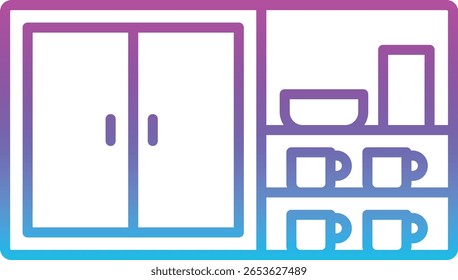 Cupboard vector icon. Can be used for printing, mobile and web applications.