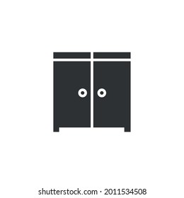 cupboard vector icon clothes cabinet