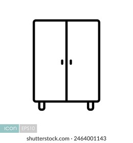 Icono de Vector de Armario. Símbolo gráfico para muebles, diseño de Sitio web y App, logotipo, App, UI