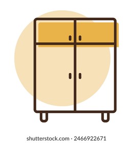 Cupboard vector icon. Graph symbol for furniture, web site and apps design, logo, app, UI