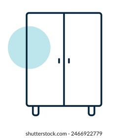 Icono de Vector de Armario. Símbolo gráfico para muebles, diseño de Sitio web y App, logotipo, App, UI