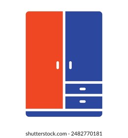 Cupboard vector icon. Graph symbol for furniture, web site and apps design, logo, app, UI