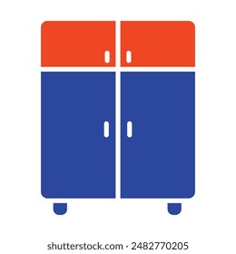Cupboard vector icon. Graph symbol for furniture, web site and apps design, logo, app, UI