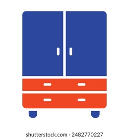 Schrank Vektorgrafik Symbol. Graph-Symbol für Möbel, Website und App Design, Logo, App, UI