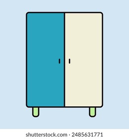 Icono de Vector de Armario. Símbolo gráfico para muebles, diseño de Sitio web y App, logotipo, App, UI