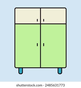 Cupboard vector icon. Graph symbol for furniture, web site and apps design, logo, app, UI