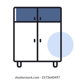 Cupboard vector icon. Graph symbol for furniture, web site and apps design, logo, app, UI