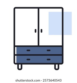 Cupboard vector icon. Graph symbol for furniture, web site and apps design, logo, app, UI