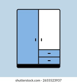 Cupboard vector icon. Graph symbol for furniture, web site and apps design, logo, app, UI