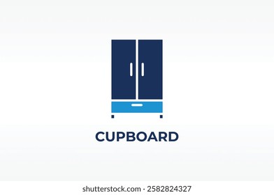CUPBOARD vector, icon or logo sign isolated symbol illustration