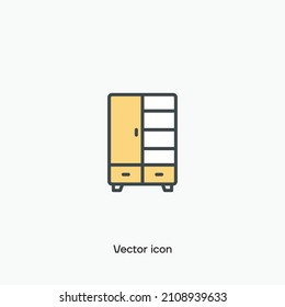 Cupboard vector icon. Premium quality.