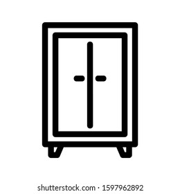 Cupboard vector icon. Trendy flat ui sign design, graphic pictogram. Logo illustration