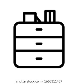 Cupboard vector icon. Trendy flat ui sign design, graphic pictogram. Logo illustration