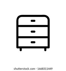 Cupboard vector icon. Trendy flat ui sign design, graphic pictogram. Logo illustration