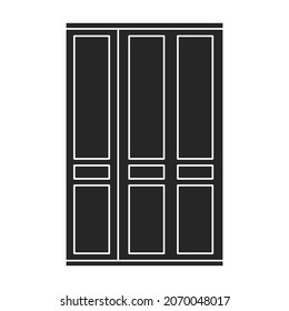 Cupboard vector icon.Black vector icon isolated on white background cupboard.