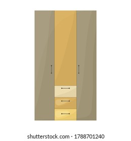 Cupboard vector icon.Cartoon vector icon isolated on white background closet.
