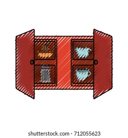cupboard  vector illustration