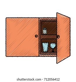 cupboard  vector illustration